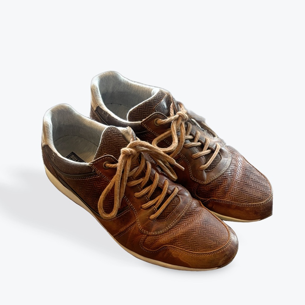 Bull Boxer Men's Brown Leather Sneakers